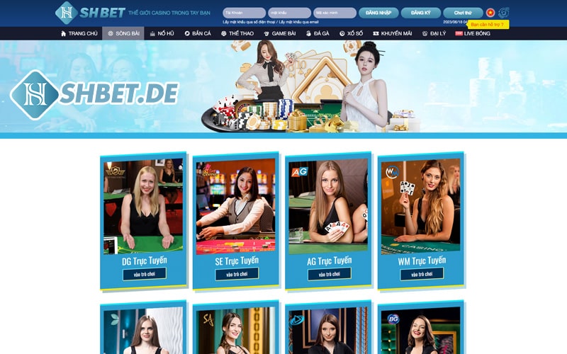 Các tựa game hot tại Casino SHBET